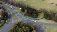 Drone footage shows scene of fatal Cardiff car crash