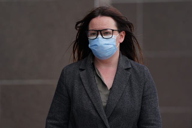Natalie McGarry arriving at Glasgow Sheriff Court (PA)