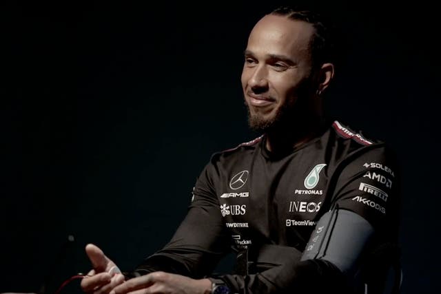 <p>Lewis Hamilton takes a lie detector test</p>