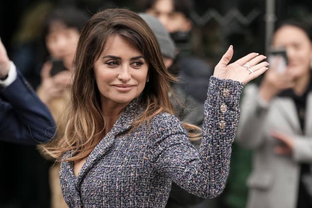 Penelope Cruz was on the front row at the Chanel show (Scott Garfitt/AP)