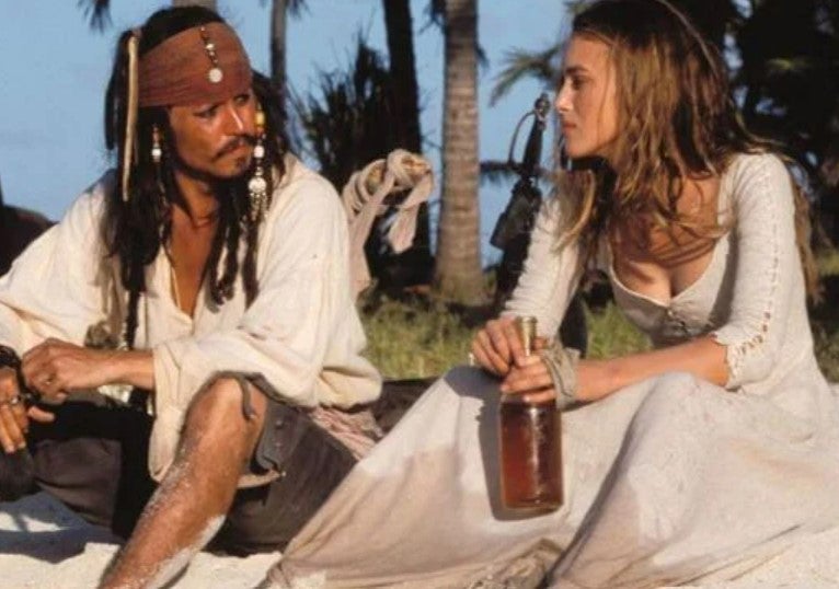 Johnny Depp and Knightley in ‘Pirates of the Caribbean’