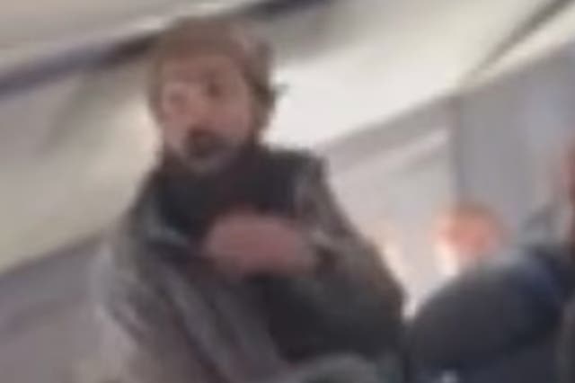 <p>Video allegedly shows Francisco Severo Torres threatening fellow passengers on a United flight</p>