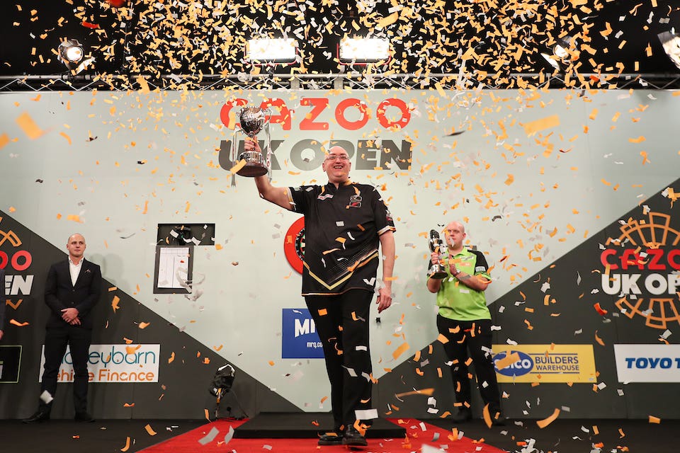 Andrew Gilding won £110,000 in prize money (Kieran Cleeves/PDC/PA)