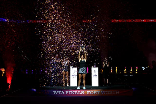 <p>Caroline Garcia took victory at the season-ending WTA Tour Finals in 2022 </p>
