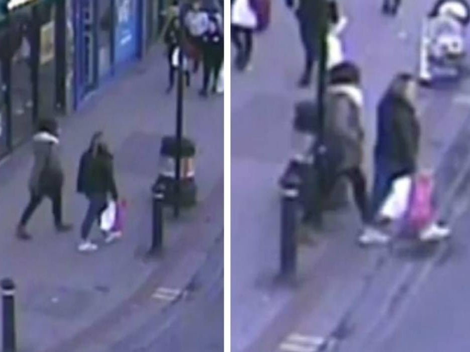 The last possible CCTV sighting of Georgina was with a mystery woman in Worthing