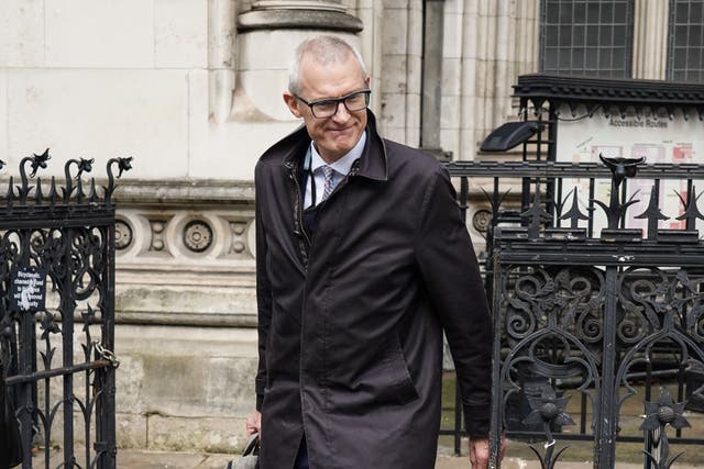 Broadcaster Jeremy Vine expressed outrage after nearly being hit by a bus while cycling (Ian West/PA)