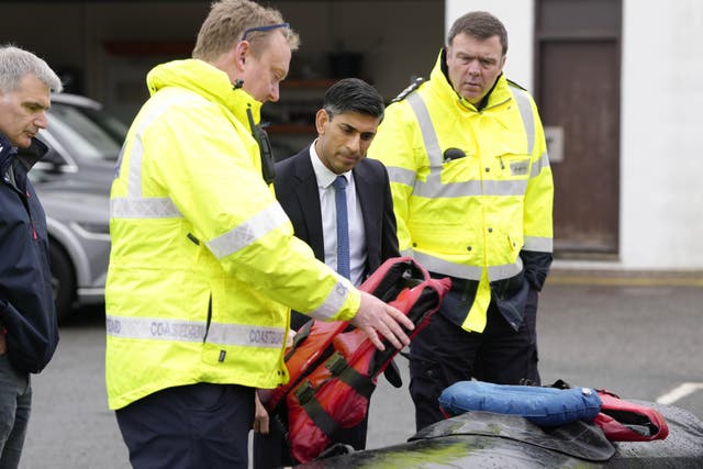 <p>Rishi Sunak hasspoken on wanting to create a ‘deterrent effect’ for migrants planning to cross the Channel (Kirsty Wigglesworth/PA)</p>