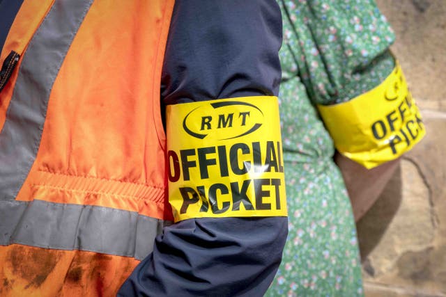 The RMT union has suspended all industrial action for Network Rail workers (Jane Barlow/PA)