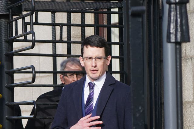 Irish teacher Enoch Burke leaving the the Court of Appeal in Dublin (Niall Carson/PA)