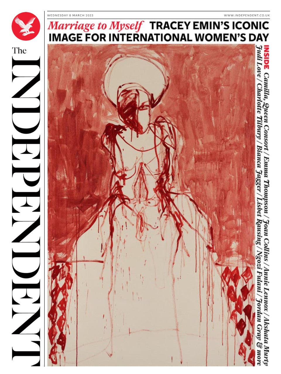 Tracey Emin has created an exlusive acrylic for The Independent