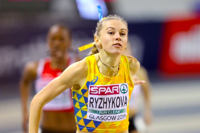 Ukraine’s Anna Ryzhykova has benefited from World Athletics’ support. (Jane Barlow/PA)