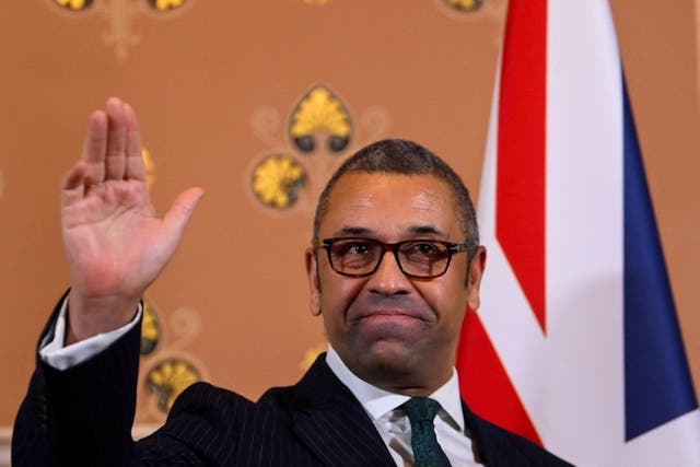 Foreign Secretary James Cleverly will visit the town in Sierra Leone where his mother previously lived (Toby Melville/PA)