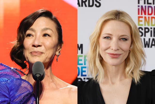 <p>Michelle Yeoh (left) and Cate Blanchett</p>