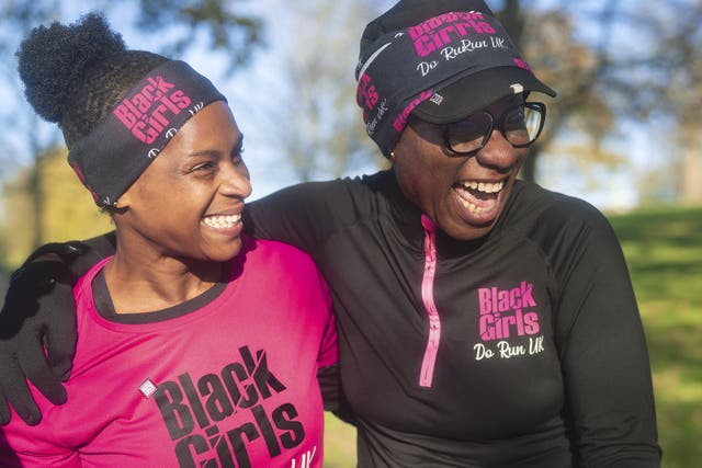 EMBARGOED TO 0001 WEDNESDAY MARCH 8 Undated handout photo of members of Black Girls Do Run UK. Tasha Thompson who founded Black Girls Do Run UK in 2019 to create an inclusive space for black women keen to take part in running events, says she hopes that the inclusive space will encourage others to ???tap into [their] inner child??? and find enjoyment in the sport. Issue date: Wednesday March 8, 2023.