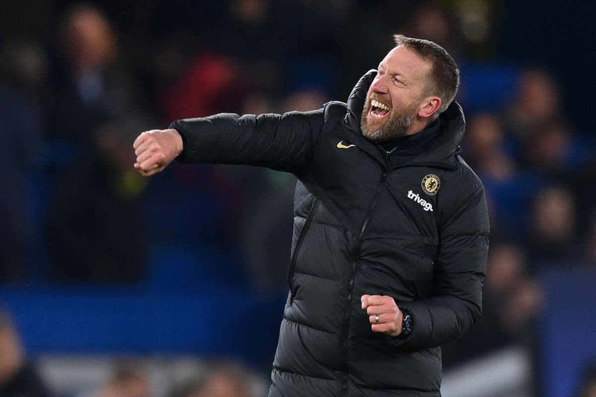 Graham Potter celebrates his greatest night to perhaps save Chelsea&rsquo;s season