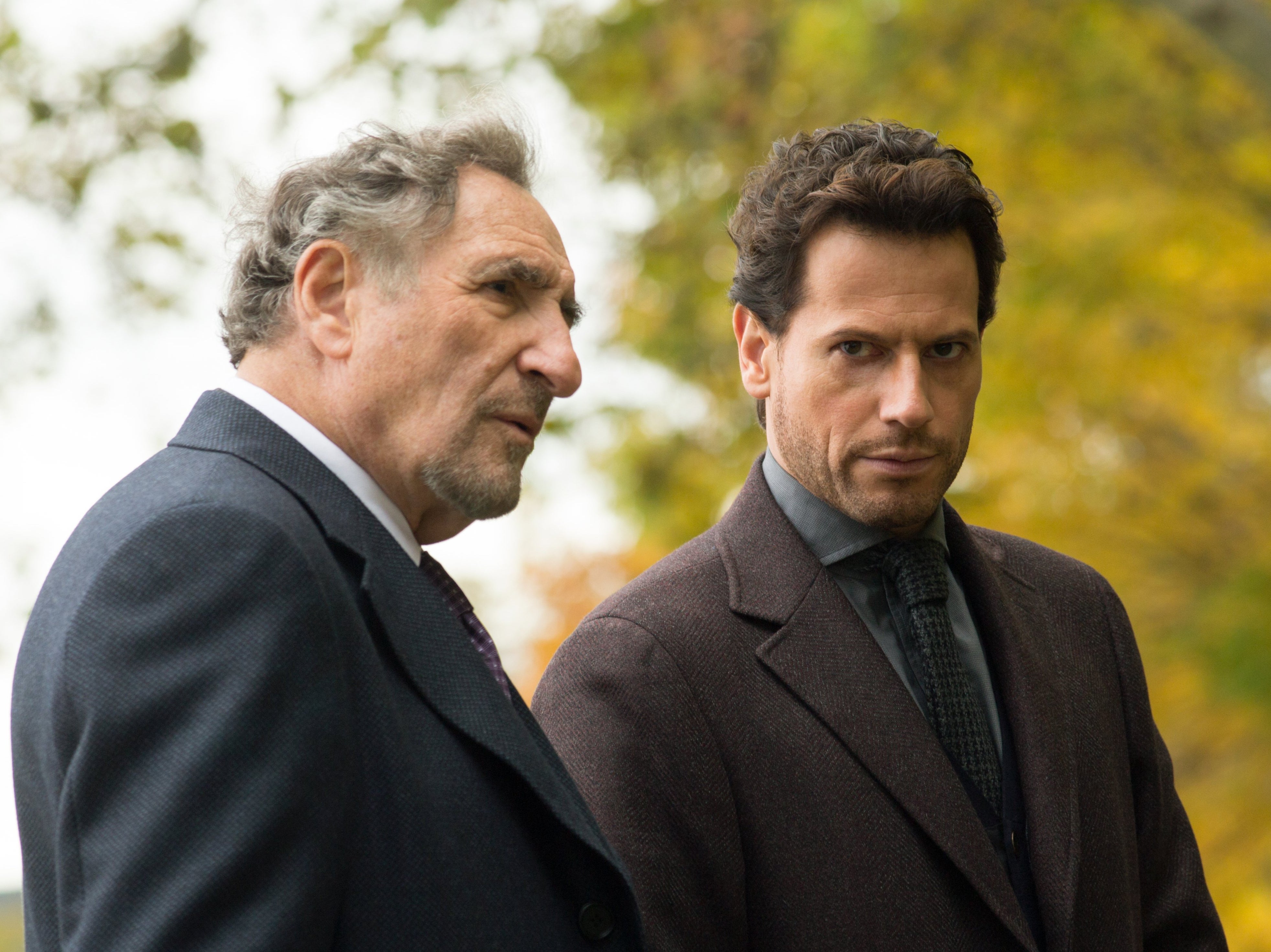 A man out of time: Abe (Hirsh) alongside his ‘father’ Dr Henry Morgan (Ioan Gruffudd) in ‘Forever’