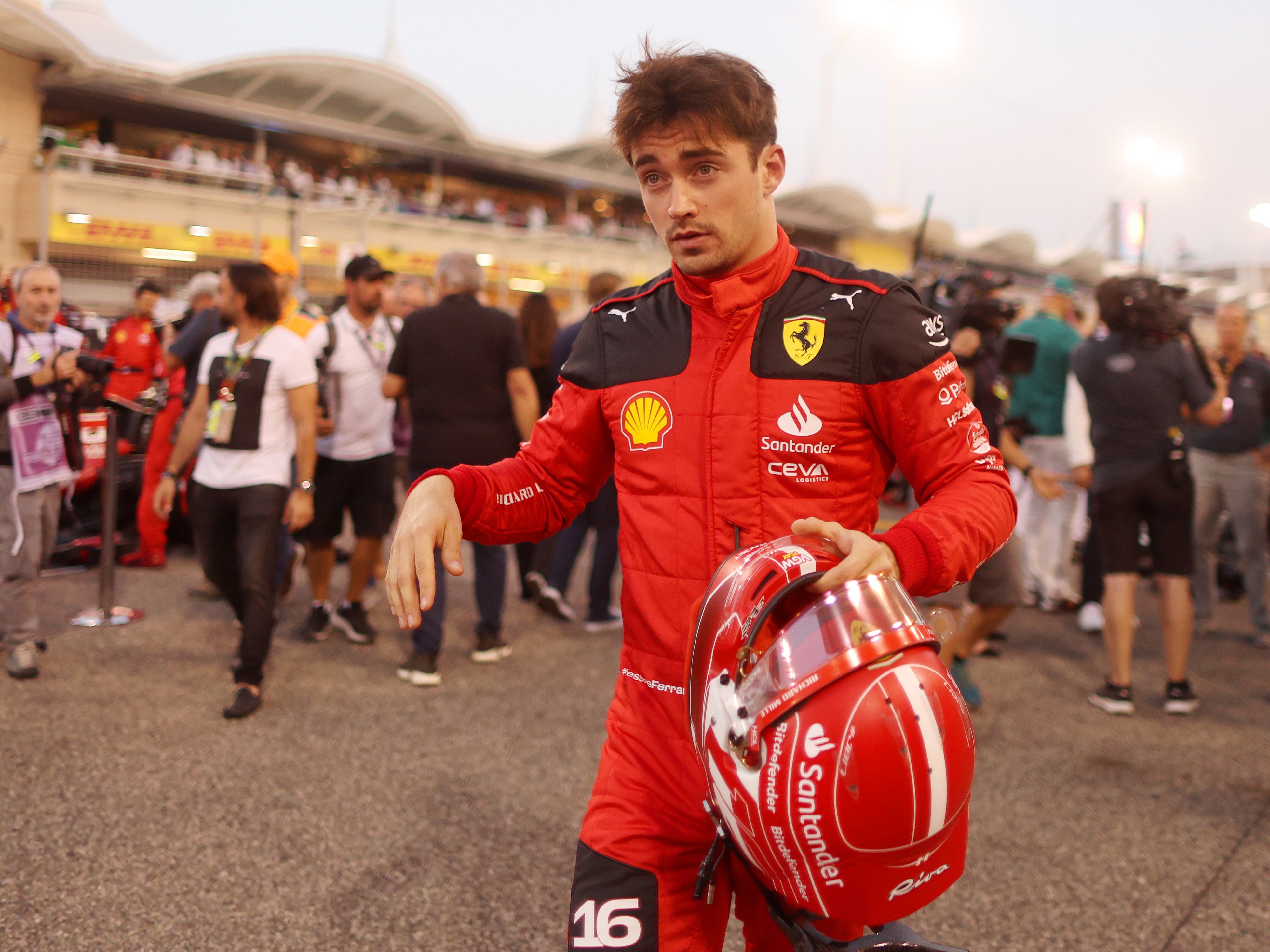Charles Leclerc was forced out of the season opener at the Sakhir Circuit