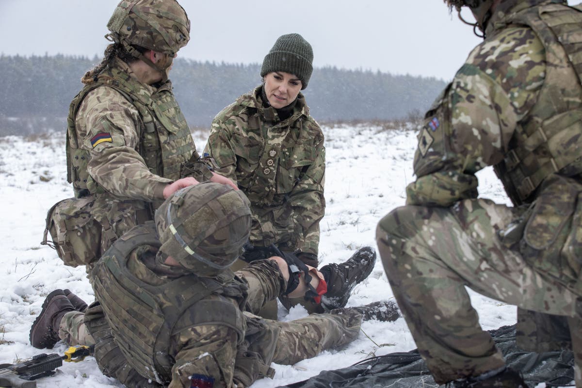 Princess Kate braves snow for drill with Irish Guards amid Lilibet&rsquo;s christening revelations