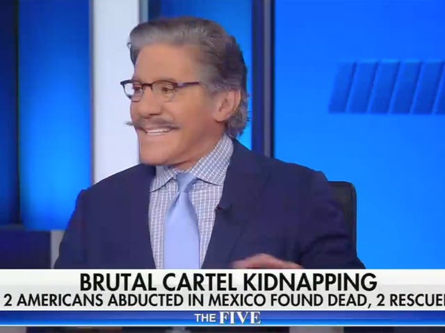 <p>Fox News host Geraldo Rivera jokes that his co-hosts are cocaine users while discussing the kidnapping of four Americans in Mexico, two who were killed</p>