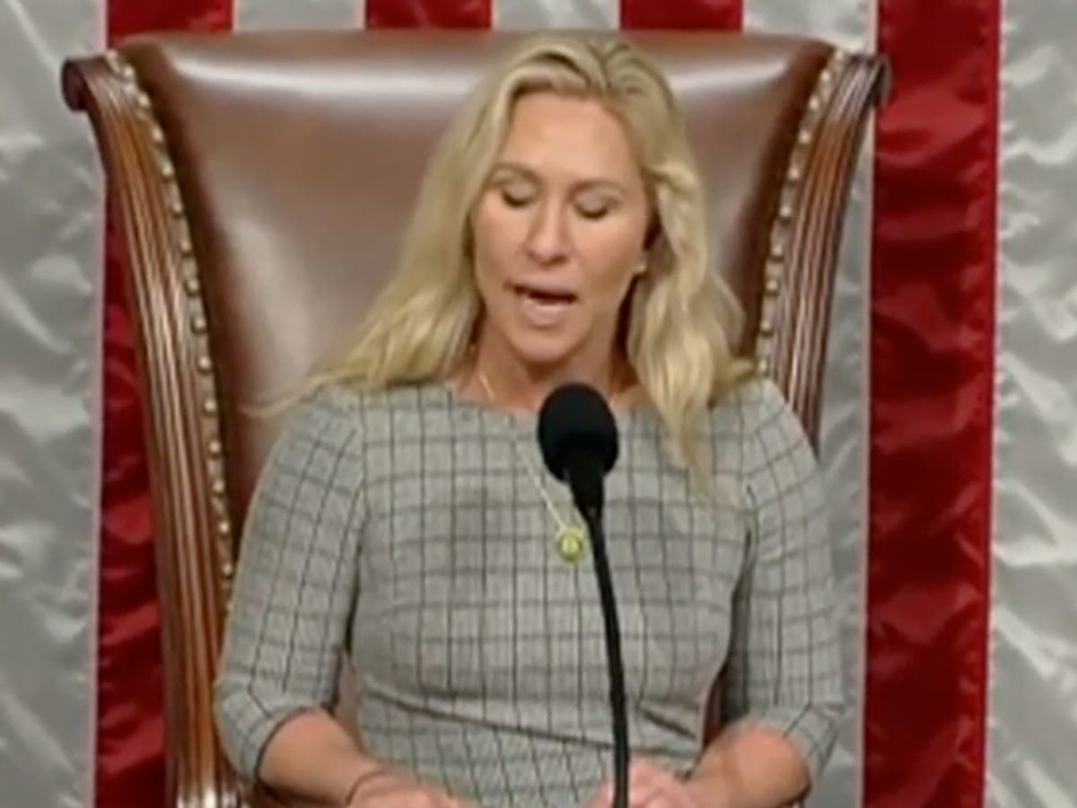 &lsquo;Beyond parody&rsquo;: Outrage after Marjorie Taylor Greene briefly handed Speaker&rsquo;s gavel by Kevin McCarthy