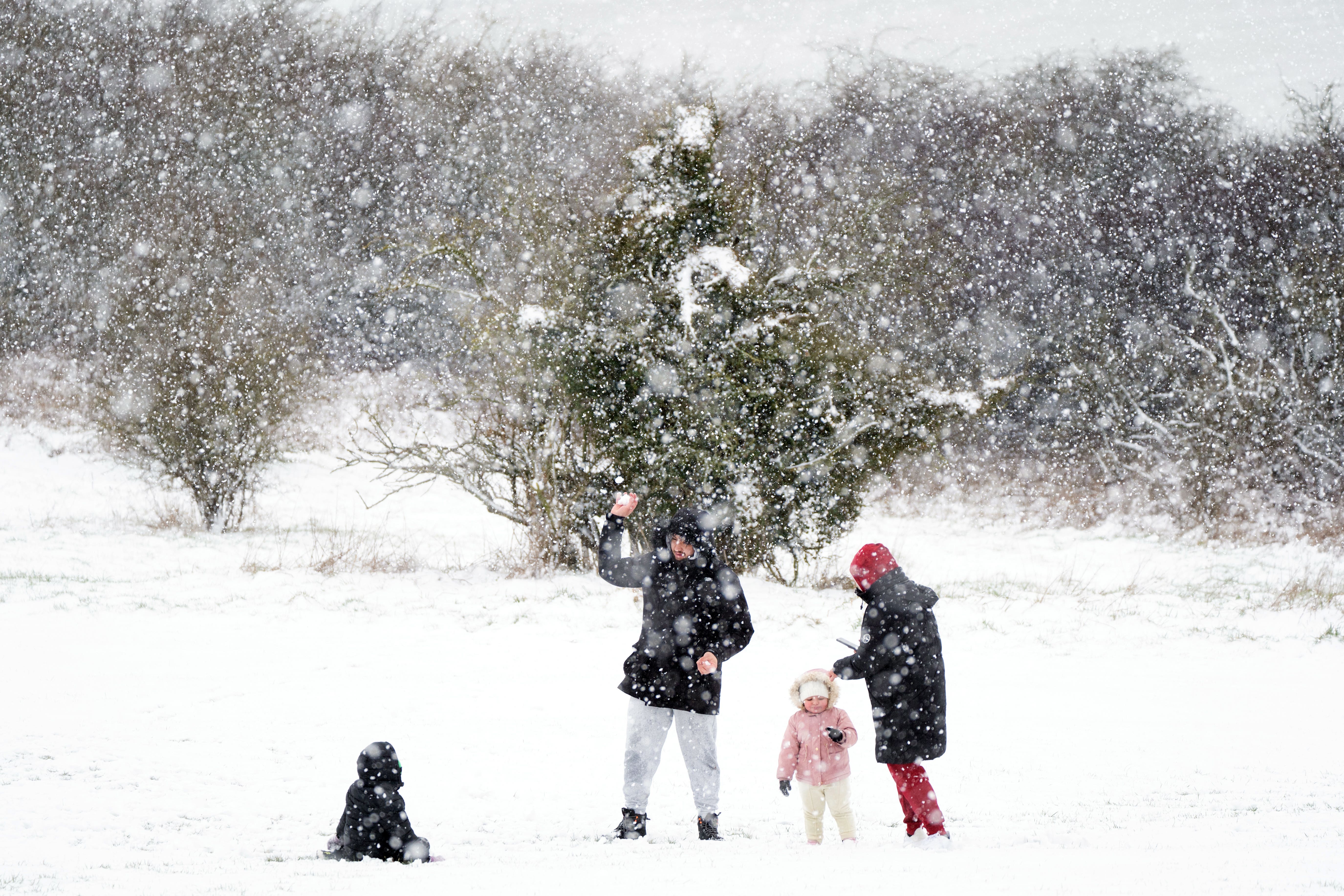 The Met Office has issued an amber warning for ‘strong winds bringing blizzard conditions’ (PA)