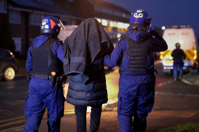 Metropolitan Police say they made more than 200 arrests and seized over one million pounds worth of drugs during a week-long crackdown on county lines gangs in London (Met Police/PA)