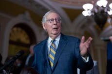 Senate Republican leader Mitch McConnell hospitalised after fall at hotel
