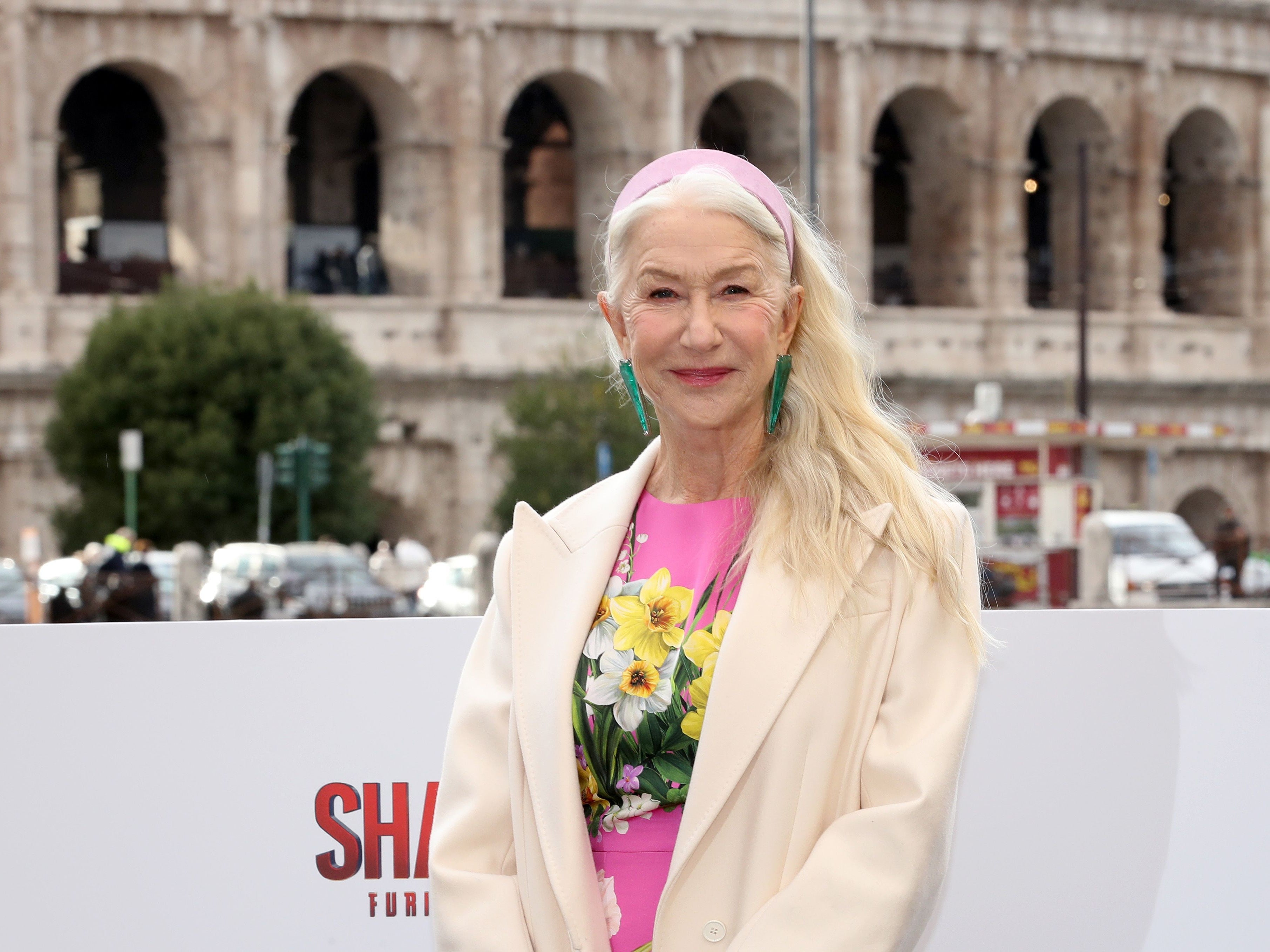 Helen Mirren attends the photocall for "Shazam! Fury Of The Gods" at Palazzo Manfredi on March 02, 2023 in Rome