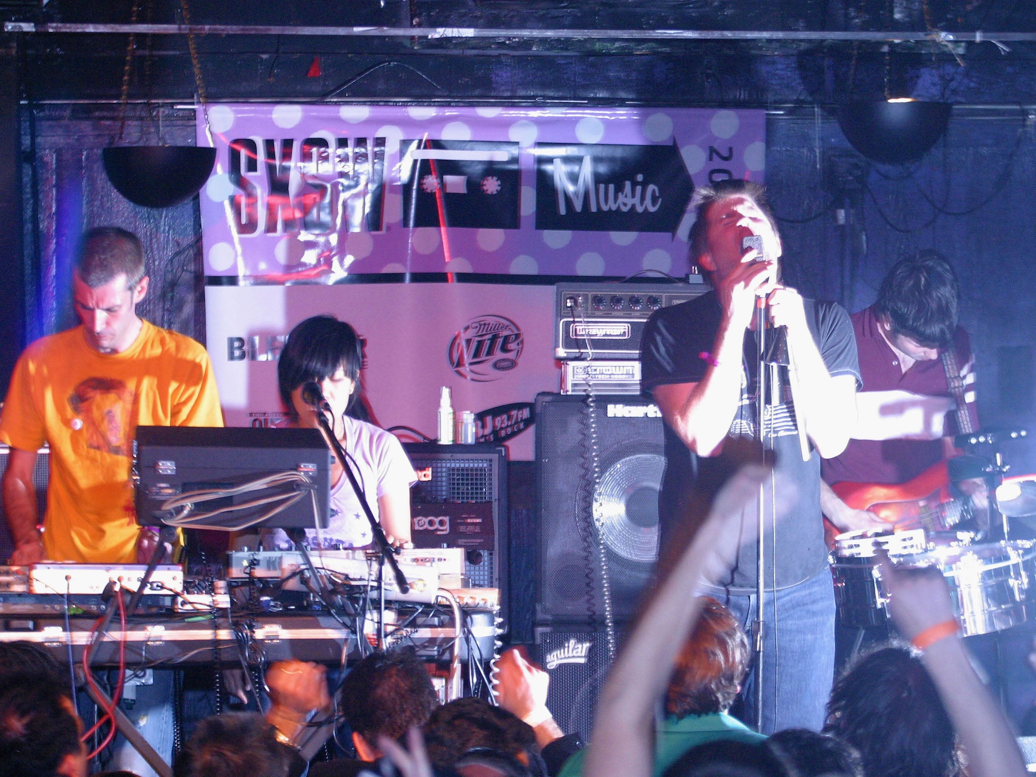 LCD Soundsystem perform during South by Southwest music festival in 2005 at The Elysium in Austin, Texas