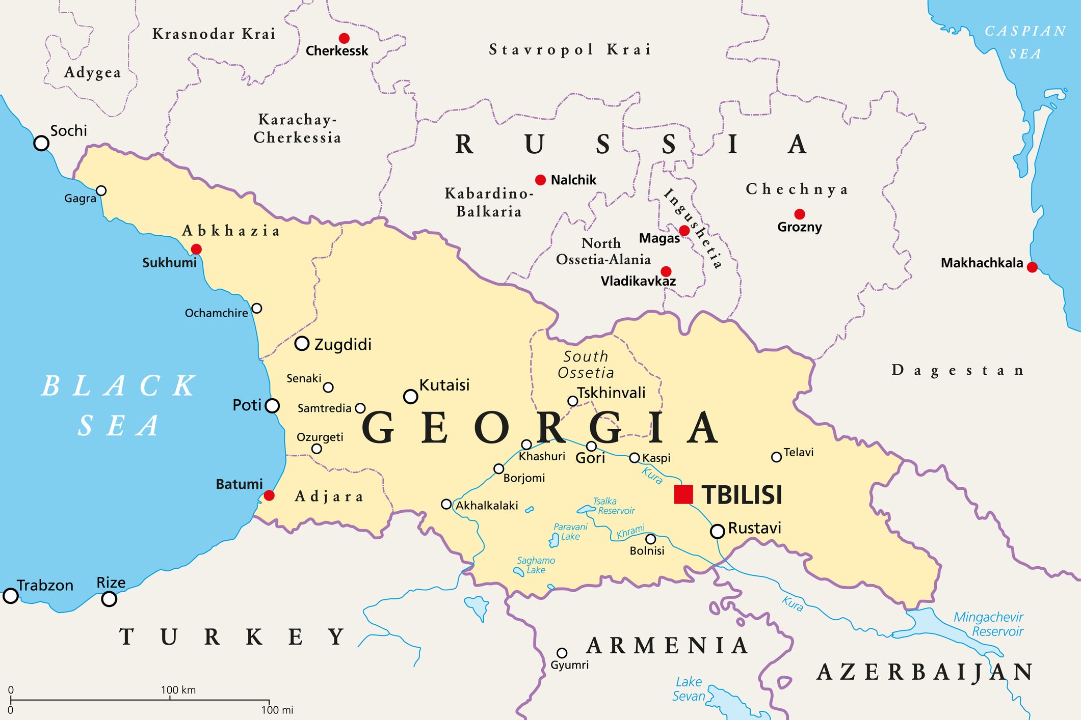 Georgia and its border with Russia