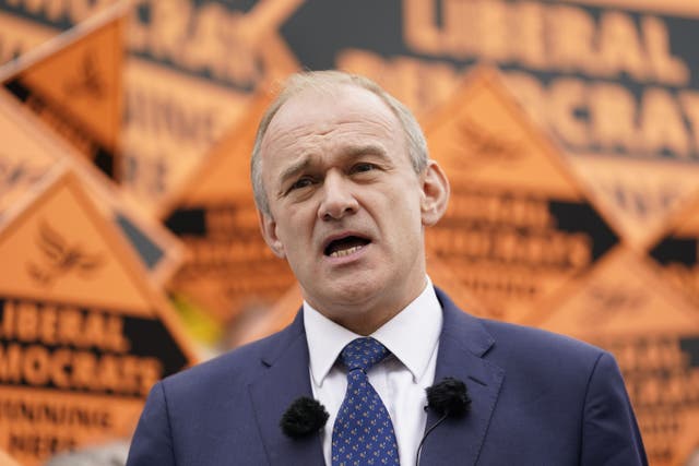 Liberal Democrat leader Sir Ed Davey has visited the marginal seat of East Dunbartonshire (PA)