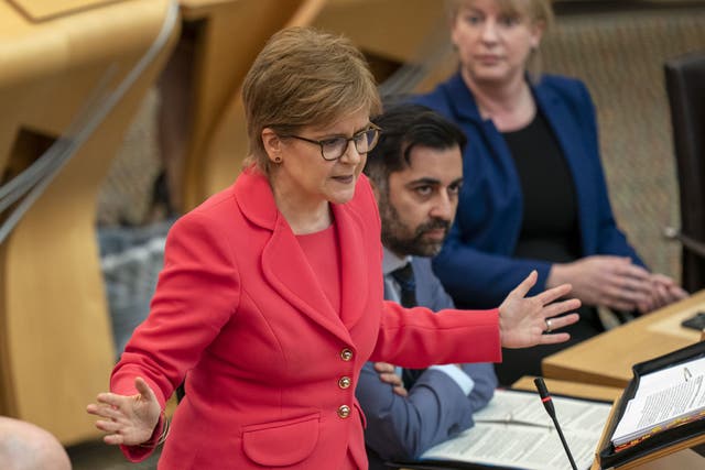 Nicola Sturgeon insisted there is ‘no prospect’ of the SNP splitting as a result of its leadership contest (Jane Barlow/PA)
