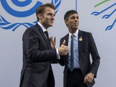 Rishi Sunak and Emmanuel Macron to strike deal on missiles to bolster Nato