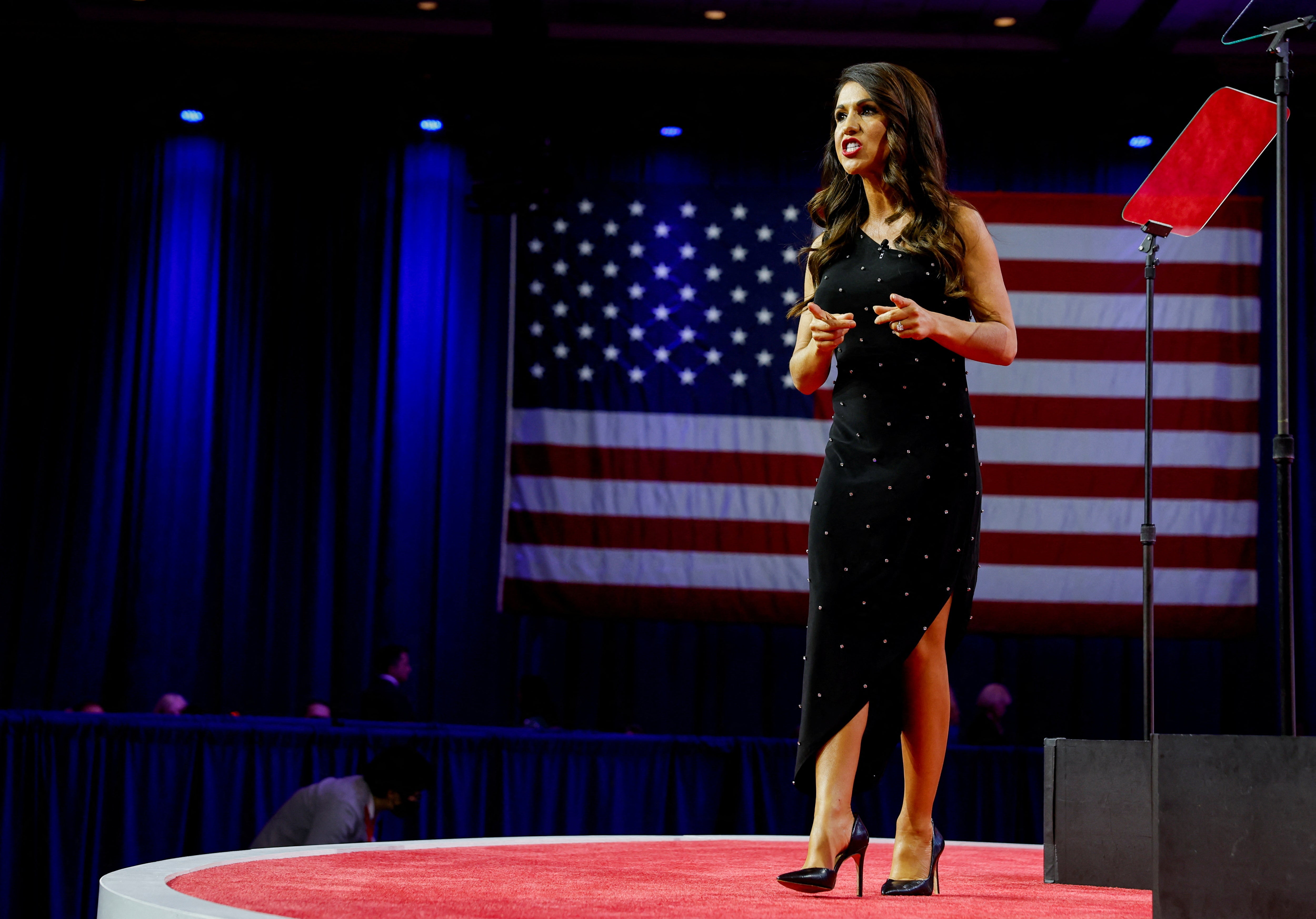 <p>File US Representative Lauren Boebert (R-CO) speaks at the Conservative Political Action Conference (CPAC) at Gaylord National Convention Center in National Harbor</p>