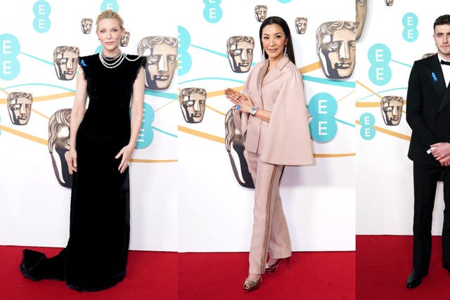 (L-R) Cate Blanchett, Michelle Yeoh and Paul Mescal on the red carpet (Ian West/PA)