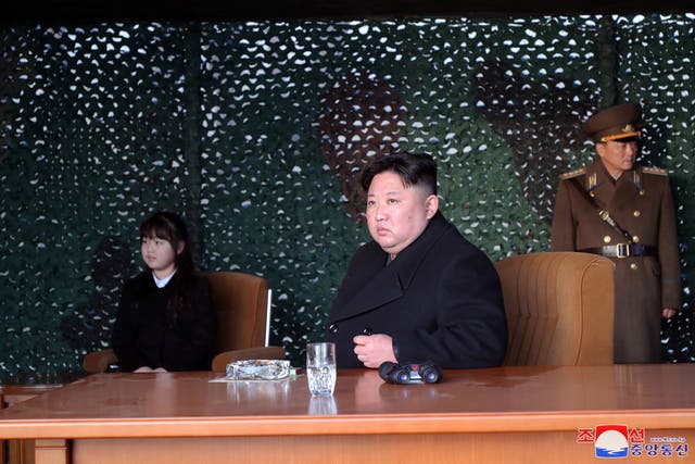 <p>Kim Jong Un attends artillery unit launch drill with daughter</p>