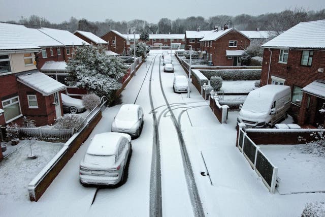 <p>Snow covers parts of Liverpool (Peter Byrne/PA)</p>