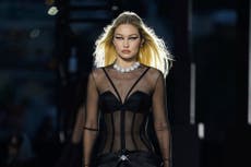 Gigi Hadid and Naomi Campbell walked in Versace’s celebrity-packed LA show
