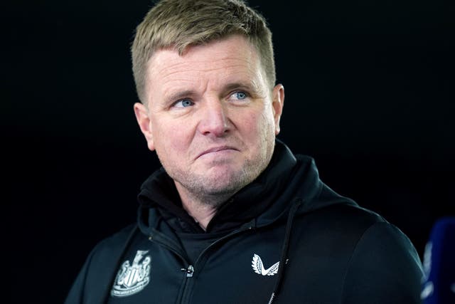 Newcastle head coach Eddie Howe would not welcome further spending restrictions (Mike Egerton/PA)