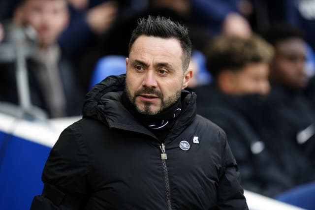 Roberto De Zerbi has turned Brighton’s form around following his arrival on the south coast (Andrew Matthews/PA)