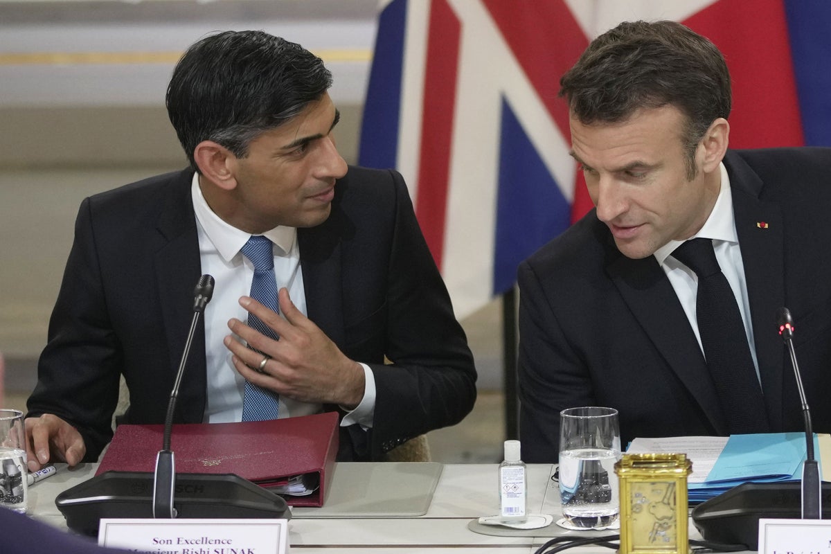 Watch live as Rishi Sunak and Emmanuel Macron hold press conference in Paris