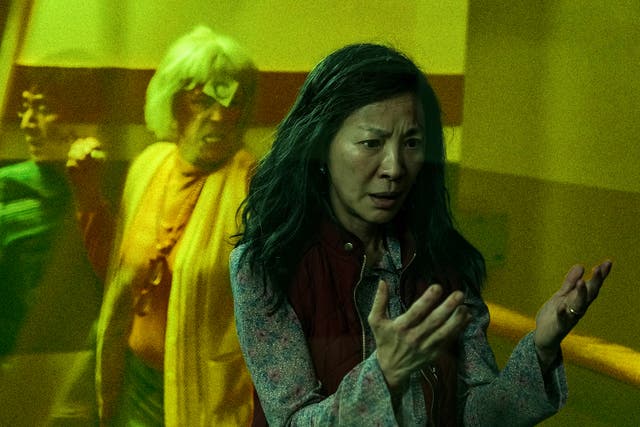 <p>Ke Huy Quan, Jamie Lee Curtis and Michelle Yeoh in ‘Everything Everywhere All at Once'</p>