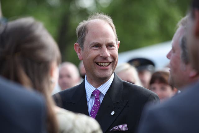 Edward meeting people involved in the Duke of Edinburgh’s Award scheme (PA)