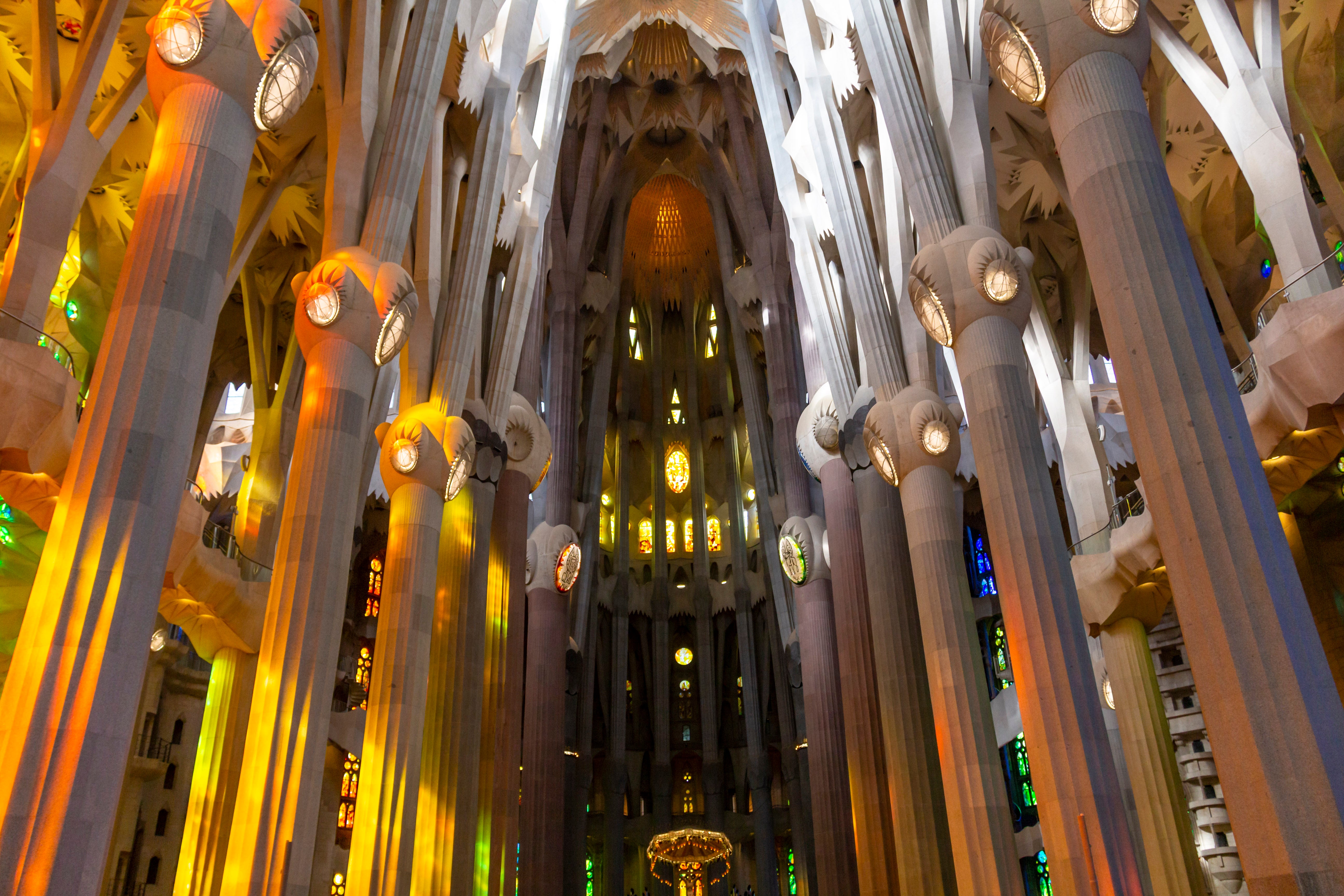 The interior of the Sagrada Familia