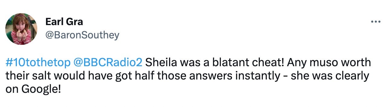 Furious listeners have accused one contestant of secretly Googling the answers to the quiz