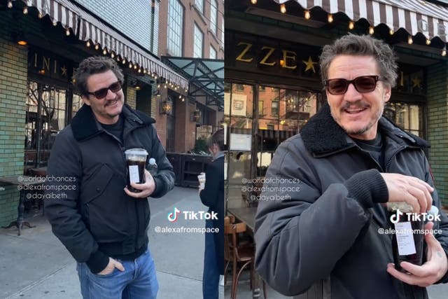 <p>A TikTok user films Pedro Pascal signing autographs as he carried his Starbucks coffee</p>