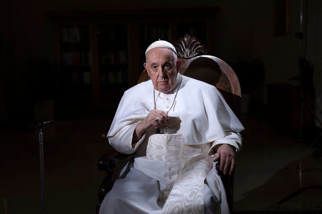 <p>The pope has said sexually abusive priests are “children of God” who must be loved as well as “enemies” who should also be punished</p>