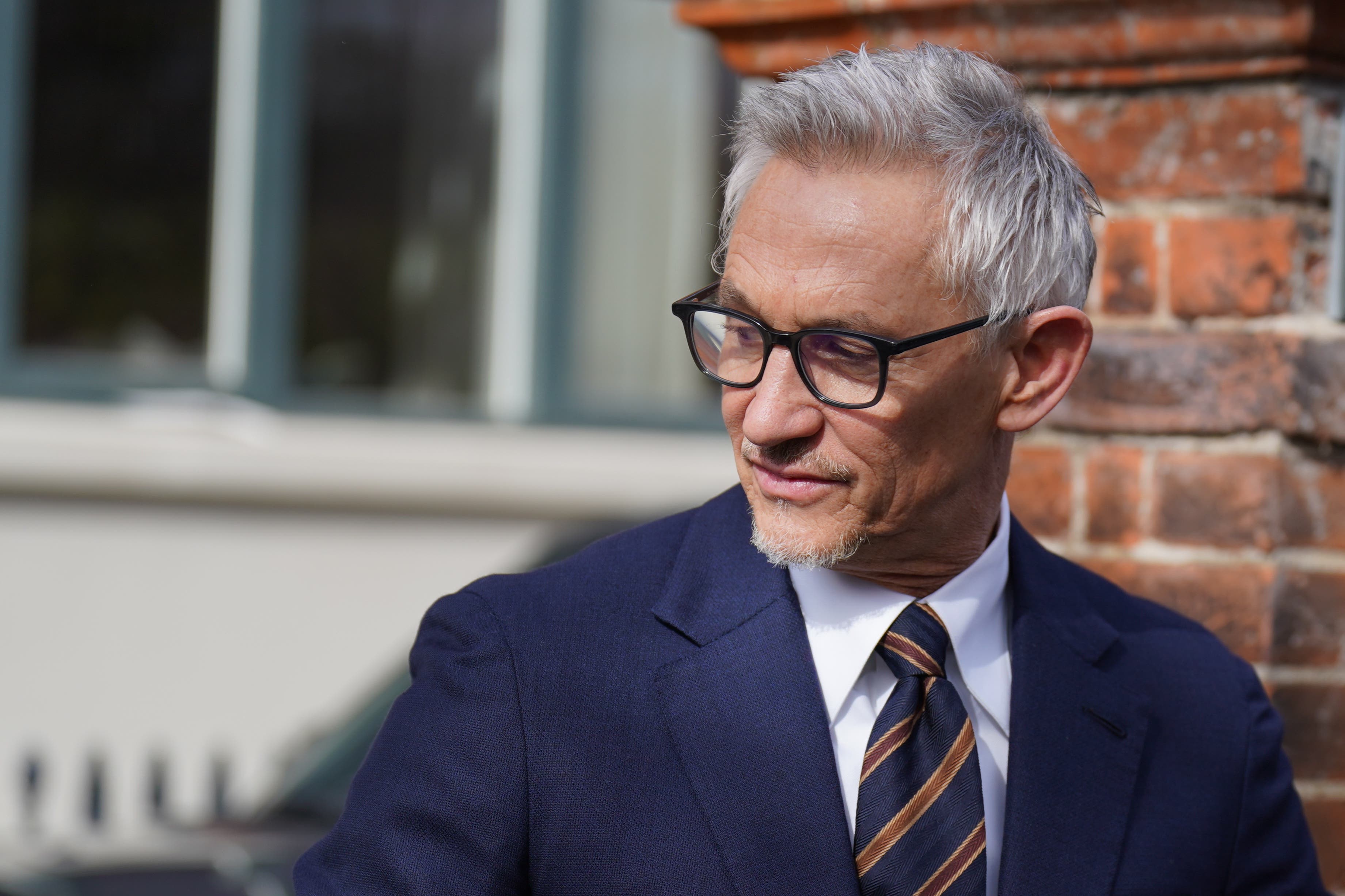 Match Of The Day host Gary Lineker outside his home in London on Saturday