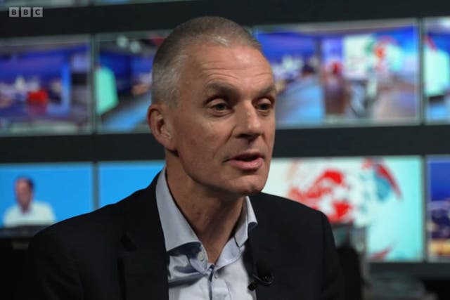 BBC director-general Tim Davie talks to BBC News in the US (BBC).