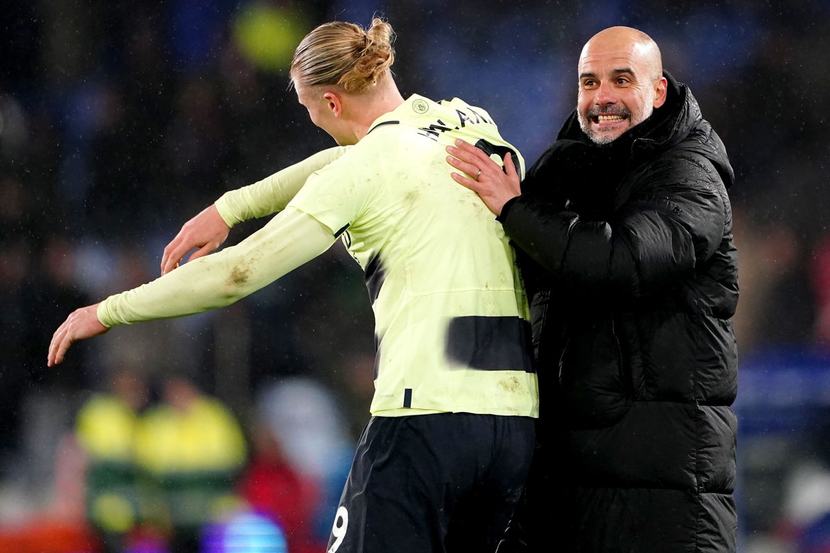 Erling Haaland celebrations have Pep Guardiola buzzing | The Independent